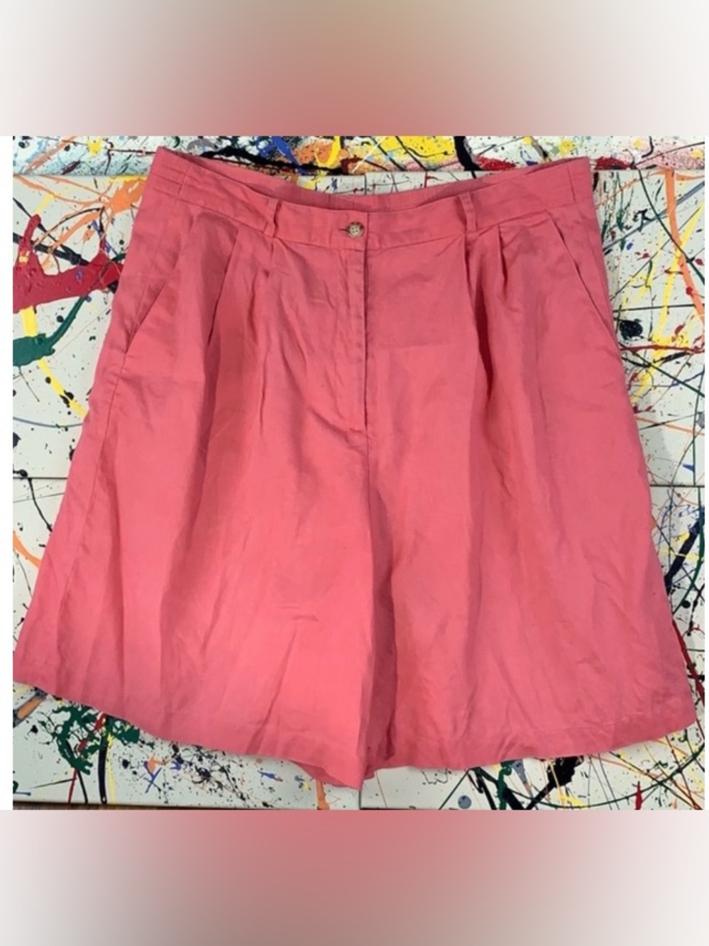 TALBOTS PETITES pink Bermuda shorts.